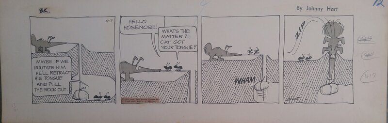 Johnny Hart, Retracts tongue pulling rock B.C. - Comic Strip