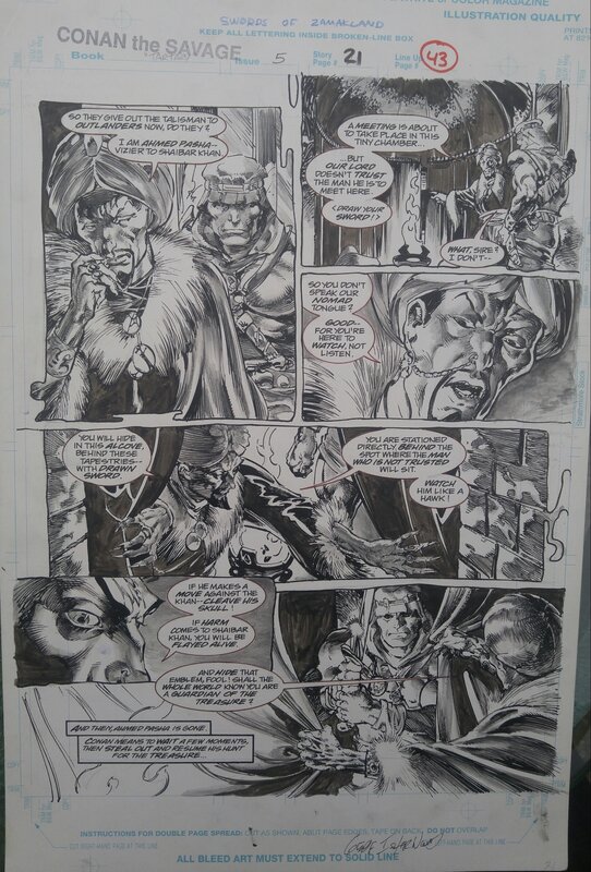 Geof Isherwood, Roy Thomas, Conan the Savage #5, Swords of Zamakland - Planche originale