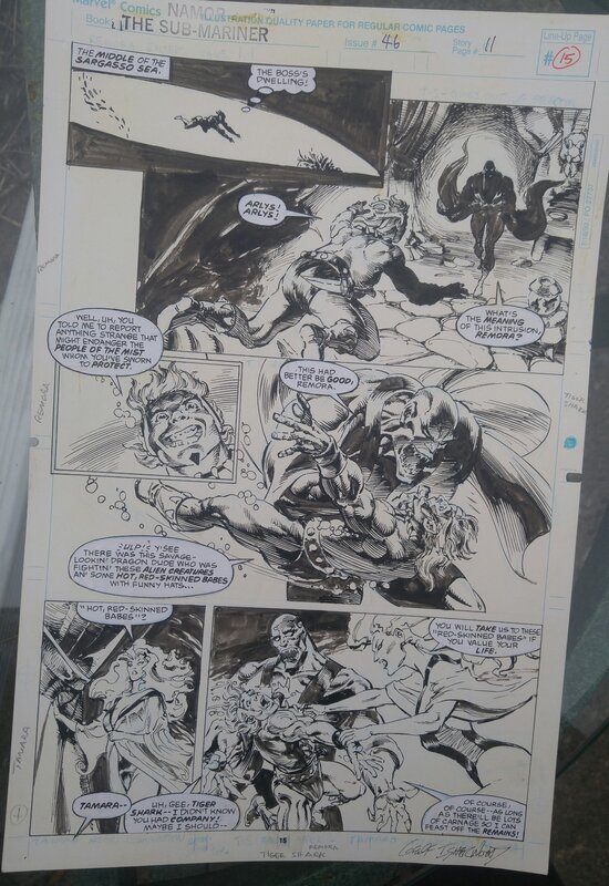 Geof Isherwood, Namor the Submarine #46 - Planche originale