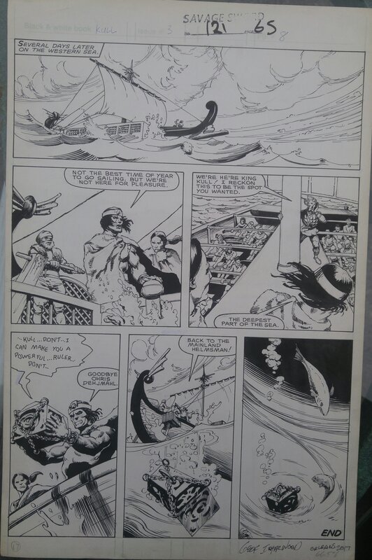 Geof Isherwood, Savage Sword of Kull #121 - Planche originale