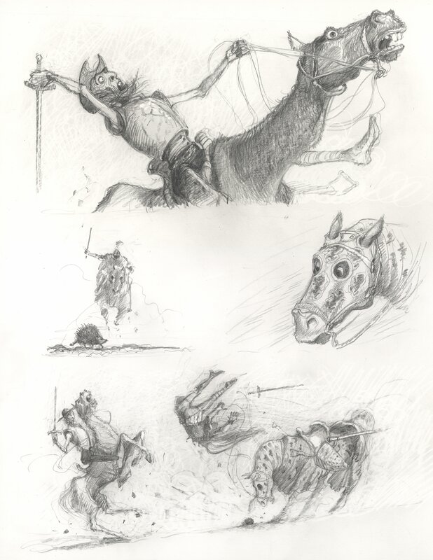 Paul et Gaétan Brizzi, Don Quichotte de la Manche - Planche originale