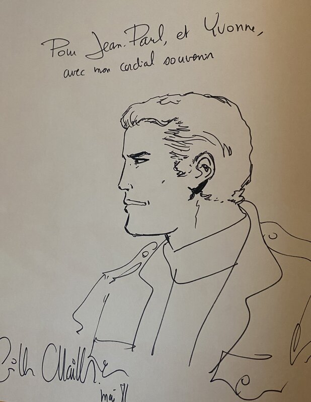 Gilles Chaillet au dessin pour Jacques Martin au scénario, illustration originale, Lefranc, Les Portes de l'Enfer