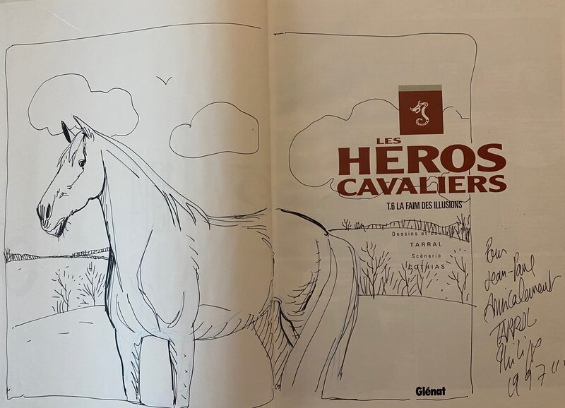 Pierre Tarral, illustration orginale, cheval, 