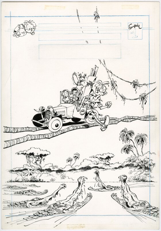 André Franquin, Couverture Péchés de Jeunesse - Couverture originale