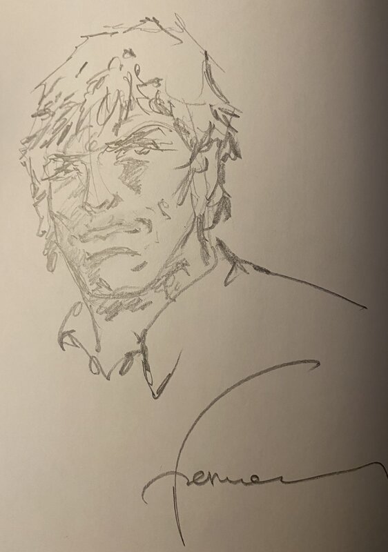 Hermann, illustration originale, crayonné Jérémiah, 
