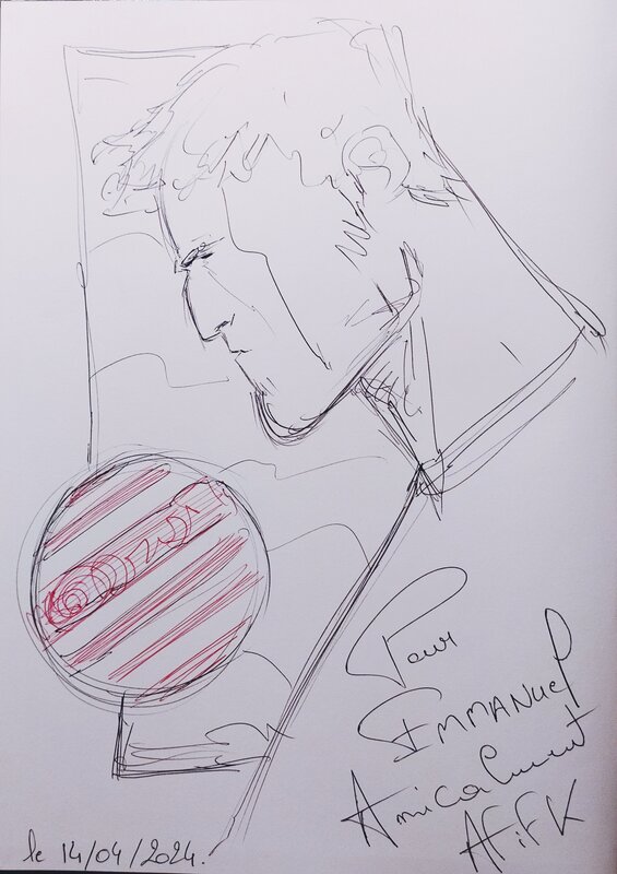 Afif Khaled, Jupiter, le berger des astéroïdes (1) 2024Avr14 - Sketch