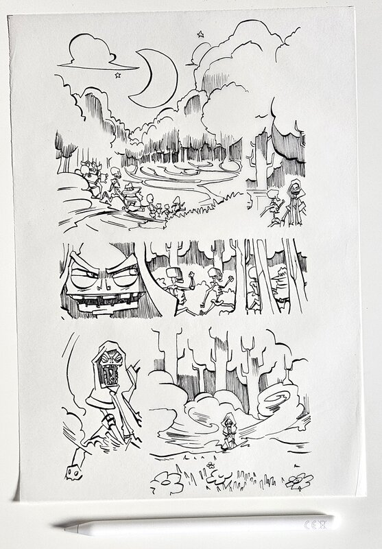 oTTami, Jérome Bretzner, Planche Encrée Manga Dofus Arena Tome 3 - Planche originale