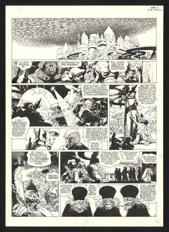 Grzegorz Rosinski, Kas, André-Paul Duchâteau, Hans - Tome 5 - La loi d'Ardélia - page 4 - Planche originale