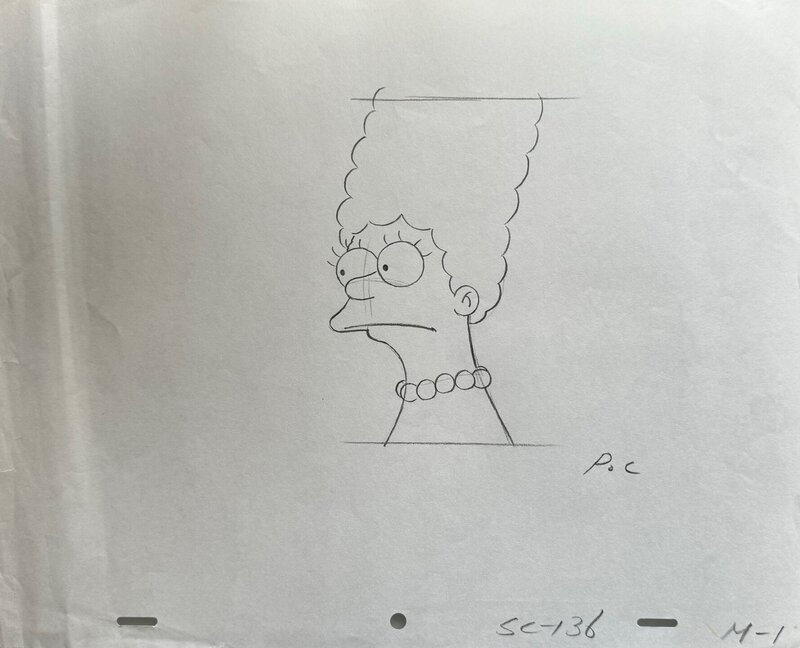 Marge Simpsons par Matt Groening - Planche originale