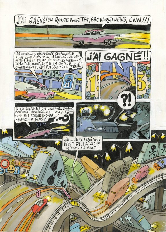 En vente - Johan De Moor, La Vache - Tome 3 - É-PI-logue - Planche originale