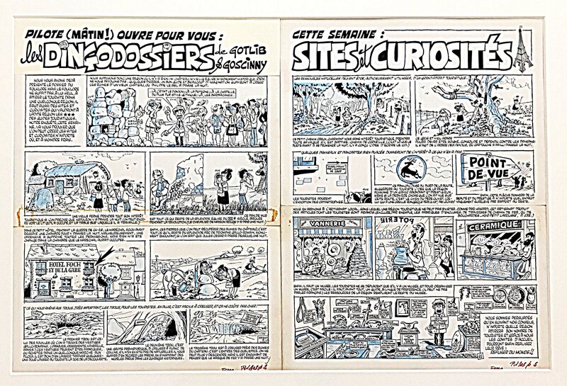 En vente - Sites & curiosités par Gotlib, René Goscinny - Planche originale