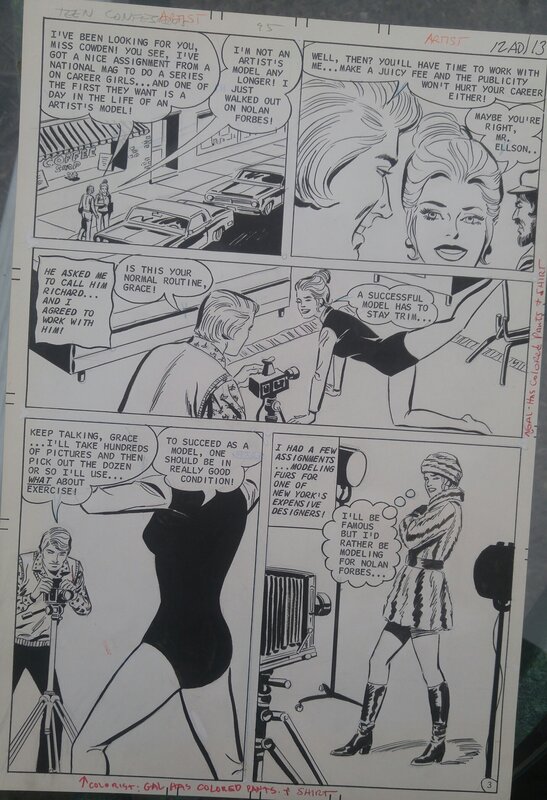 Vincent Alascia, Charles Nicholas, Teen Confessions #95 Romance - Planche originale