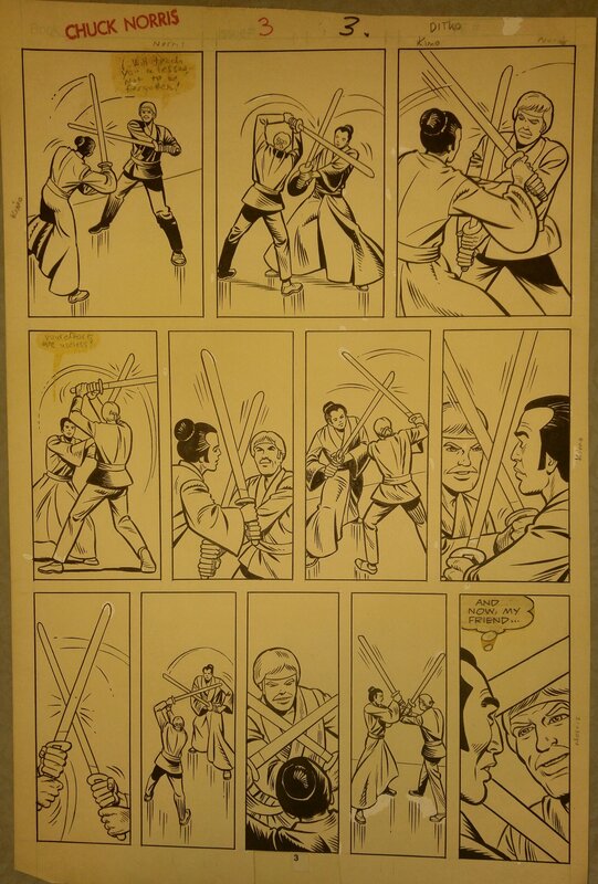 Steve Ditko, Karate Commandos - Chuck Norris #3 - Planche originale