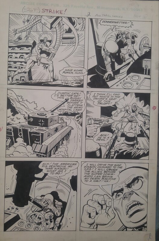 Frank Giacoia, Ty Templeton, Sgt.strike. 2 All Thrill Comics - Planche originale