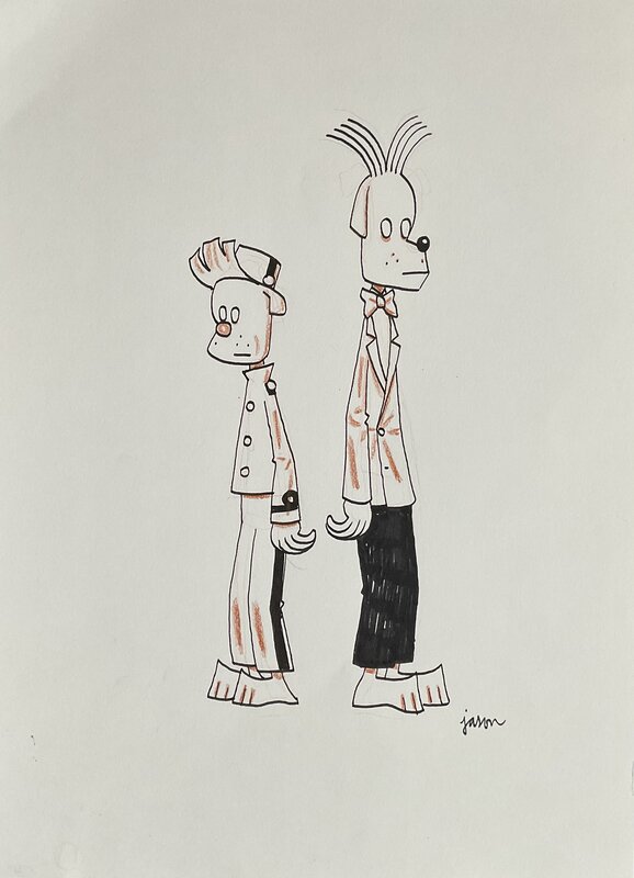 Jason, Robbedoes en Kwabbernoot - Original Illustration