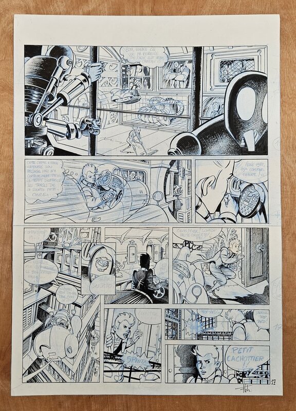 For sale - Fabrice Lebeault, Spirou FONDATION Z - PLANCHE 17 - Comic Strip