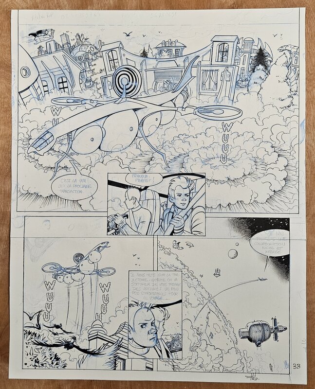 For sale - Fabrice Lebeault, Spirou FONDATION Z - PLANCHE 33 - Comic Strip