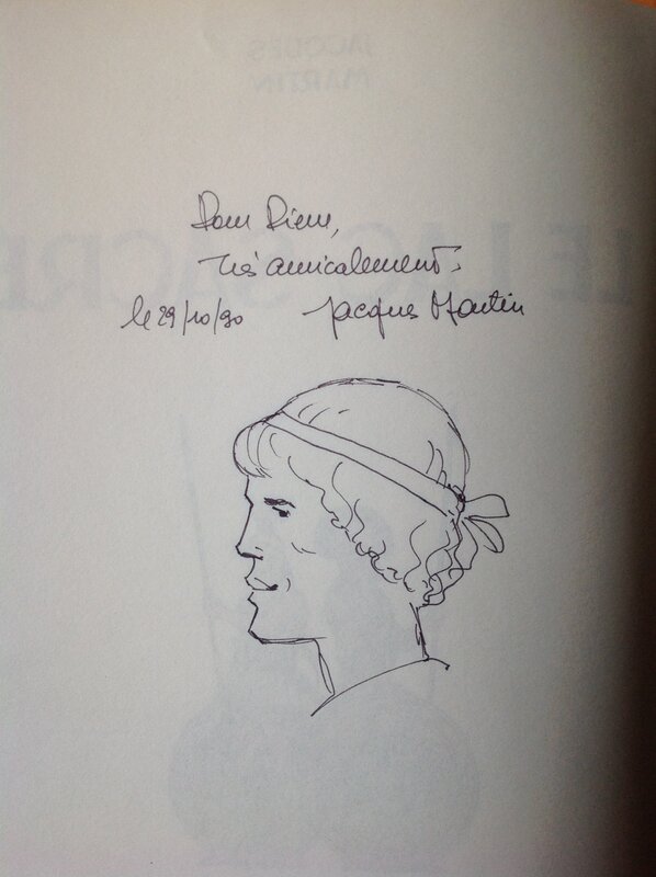 For sale - Martin Jacques Sublime Dédicace de ORION 1 Orion Lac Sacré , album Bagheera BD ÉO édition Originale 1990 dessin de Oct. 1990 - Sketch