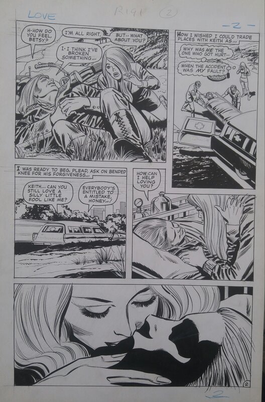 Ric Estrada, R191 Love Stories Charlton Romance - Planche originale