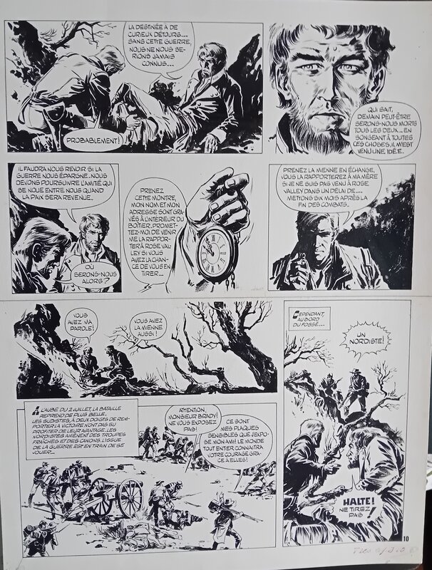 En vente - William Vance, Ringo - Le serment de Gettysburg -1968 - Planche originale