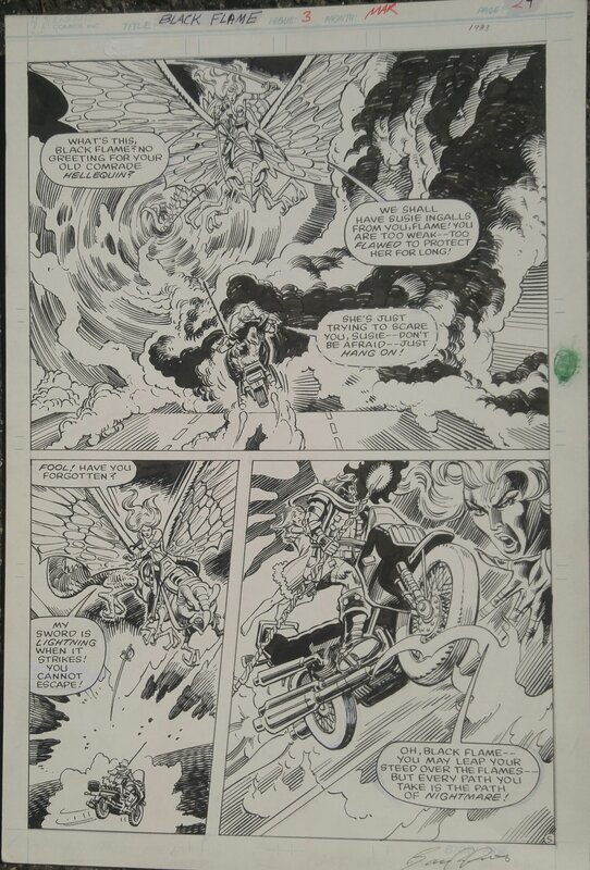 Bryan Nieito, Black Flame #3 First Comics - Planche originale