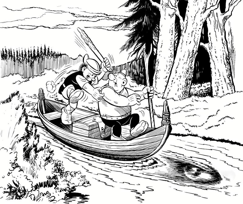 Kaytek et Kokosh by Wojtek Olszówka, Janusz Christa - Original Illustration
