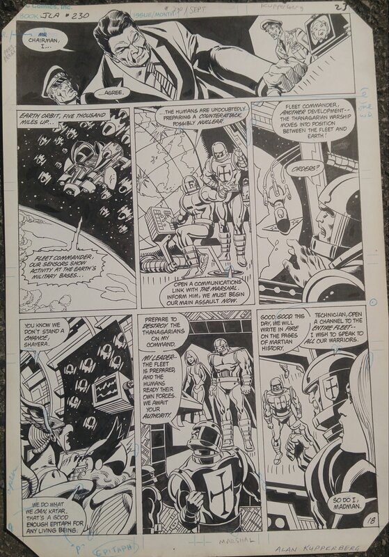 Alan Kupperberg, Kurt Busiak, Justice League of Americano #230 - Planche originale