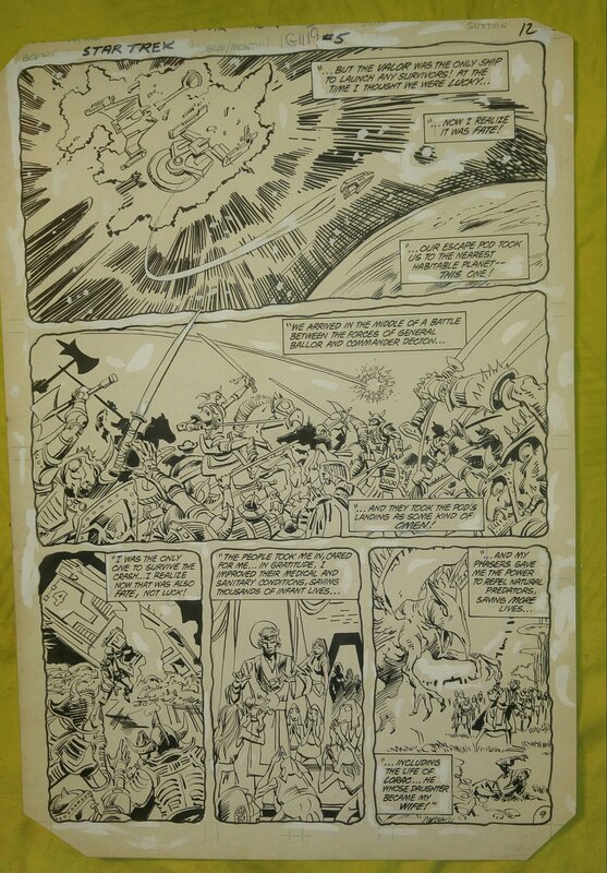 Tom Sutton, Sal Amendola, Star Trek #5. DC Series - Mortal Gods - Planche originale