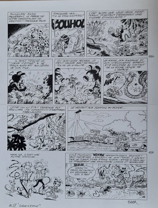 Le marsupilami par Batem - Planche originale