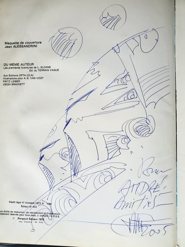 Philippe Druillet, LES 6 VOYAGES DE LONE SLOANE - Sketch