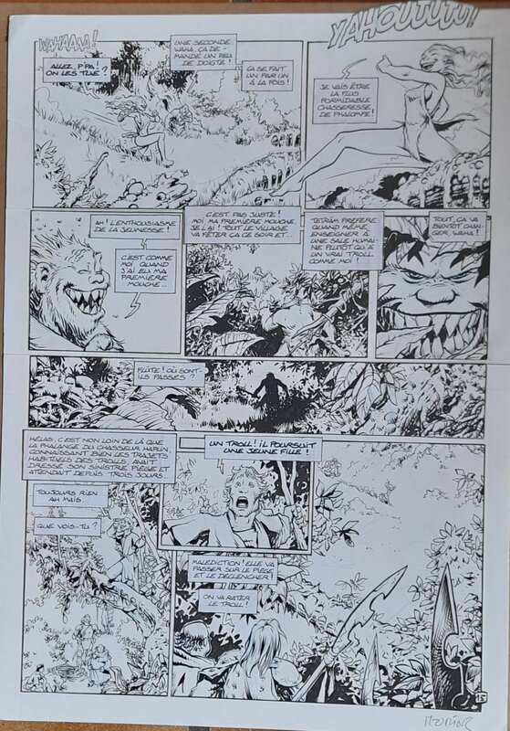 Troll de troy par Jean-Louis Mourier - Planche originale