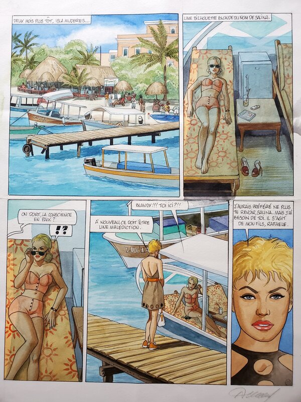 Renaud, LA ROUTE DE JESSICA    couleur directe - Planche originale
