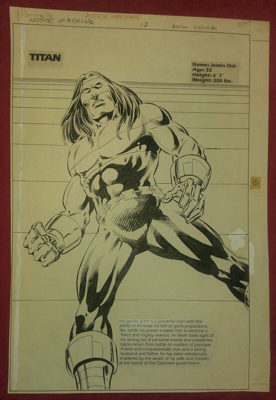 Mike Gustavich, (Titan) Justice Machine (Back Cover) - Comic Strip