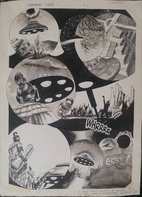 Vicente Alcazar, Space 1999 magazine #3 splash p.13 - Comic Strip