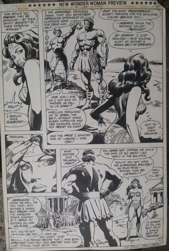 Gene Colan, Romeo Tanghal, Dc Comics Presents #41 Wonder Woman Preview - Planche originale