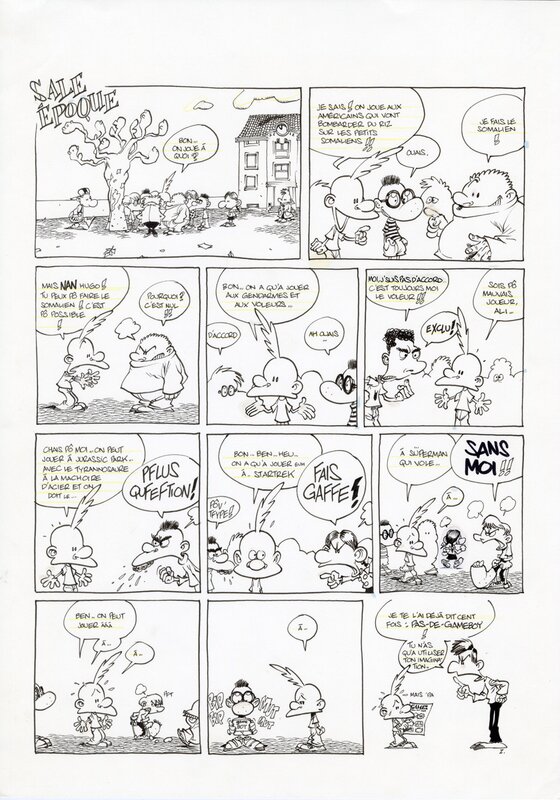 Zep - Titeuf, Tome 3 - Planche Originale 