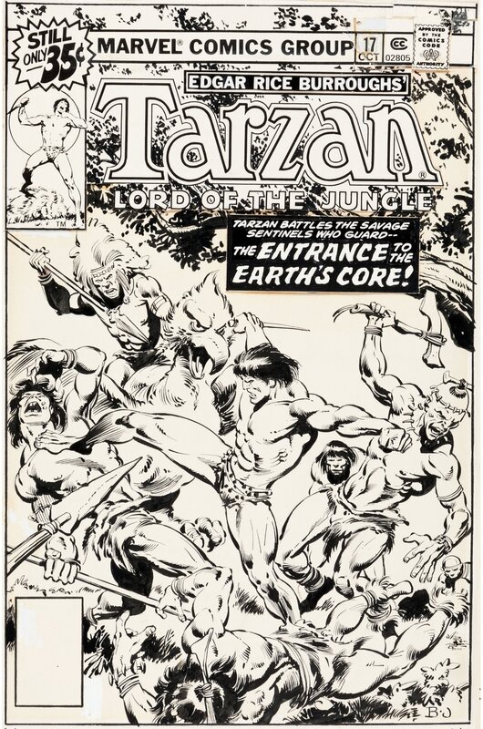 John Buscema - Tarzan #17 Cover (1978) - Couverture originale