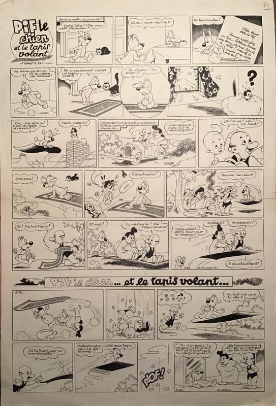 Roger Mas, José Cabrero Arnal, Jean Sanitas, Pif le chien et le tapis volant - Comic Strip