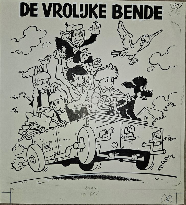 De vrolijke bende by Jef Nys - Original Illustration