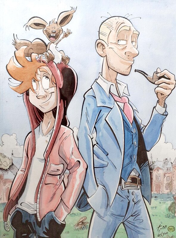 Spirou et Fantasio vus par Tomm Bulyne - Original Illustration