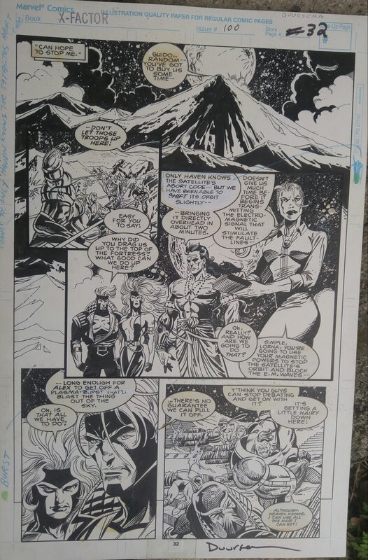 Jan Duursema, Al Milgrom, X-Factor #100 marvel - Planche originale