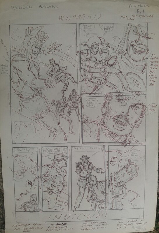 Heck Prelim. Wonderwoman 327 - Planche originale