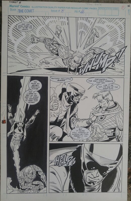 Tom Lyle, Alan Kupperburg, Comet #8.  DC comics p.16 - Planche originale