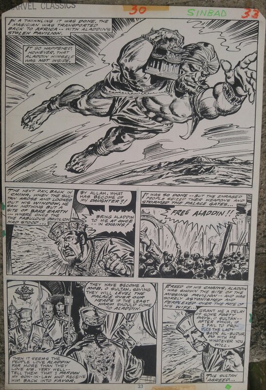 Yong Montaño, Classics Illustrated #30.    Sinbad - Planche originale