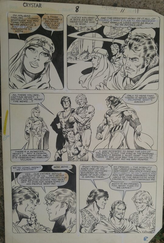 Ricardo Villamonte, Dave Simons, Crystar Crystal Warrior #8 marvel - Planche originale