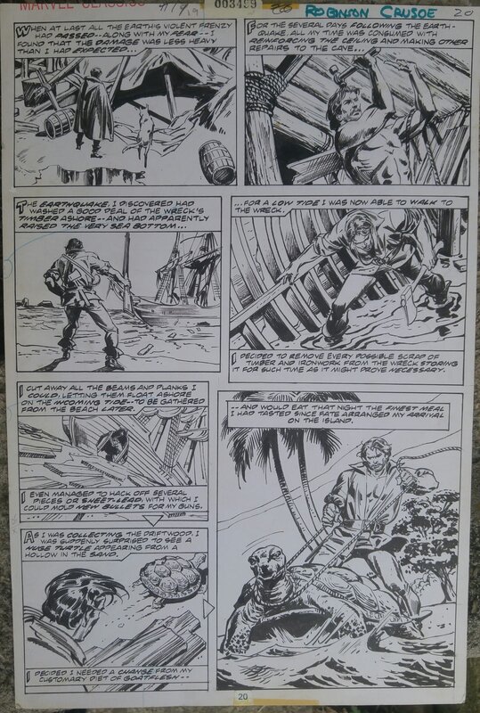 John Buscema, Ernie Colan, Classics Illustrated (Robinson Crusoe) #19 - Planche originale