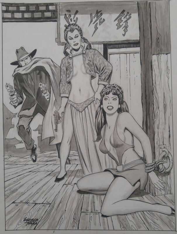 George Tuska Phantom and Dragon Lady Commission, - Comic Strip