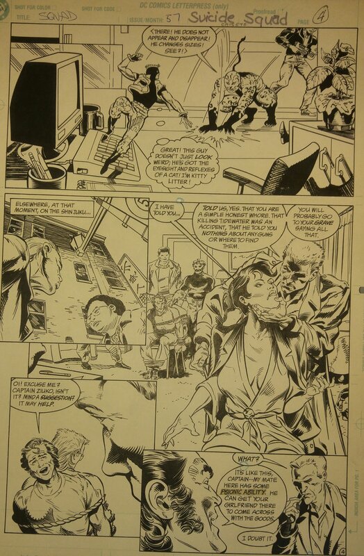 Geof Isherwood, Robert Campanella, Suicide Squad #57 Dragon's Blood Story - Comic Strip