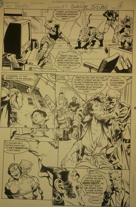 Geof Isherwood, Robert Campanella, Suicide Squad #57 Dragon's Blood Story - Planche originale