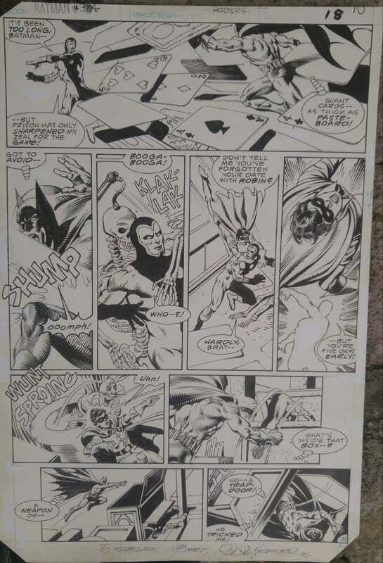 Rick Holberg, Rudy Nebres, Batman #384 Verses Calender Man! - Planche originale